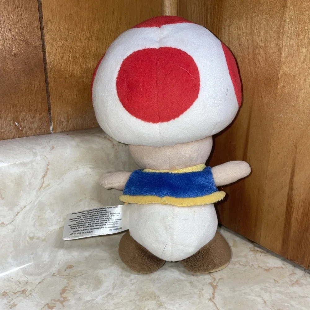 2017‎ Nintendo licensed Super Mario Plush Toy 8 Toad CLEAN